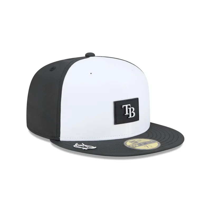 Tampa Bay Rays 2026 Clubhouse Black & White 59FIFTY Fitted Hat sold by New Era