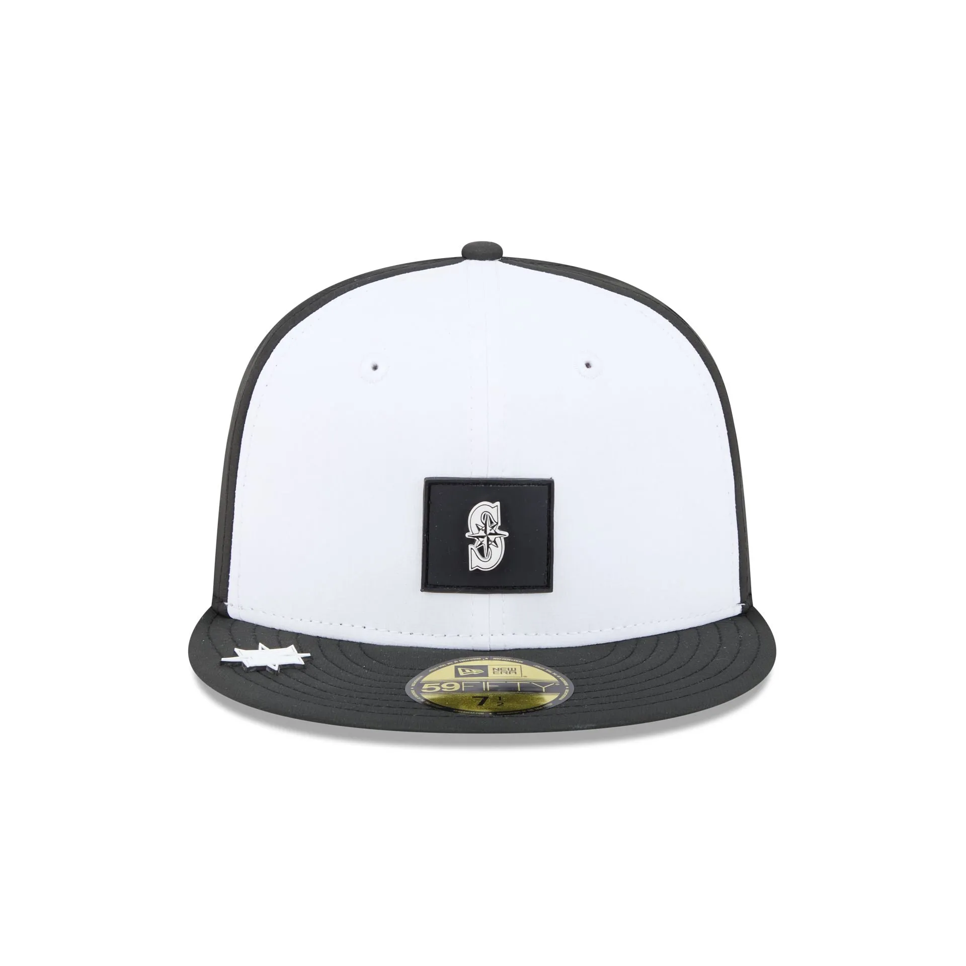 Seattle Mariners 2026 Clubhouse Black & White 59FIFTY Fitted Hat sold by New Era product image thumbnail 2