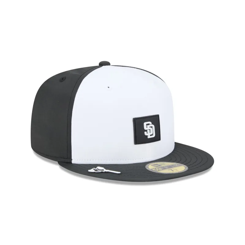 San Diego Padres 2026 Clubhouse Black & White 59FIFTY Fitted Hat sold by New Era