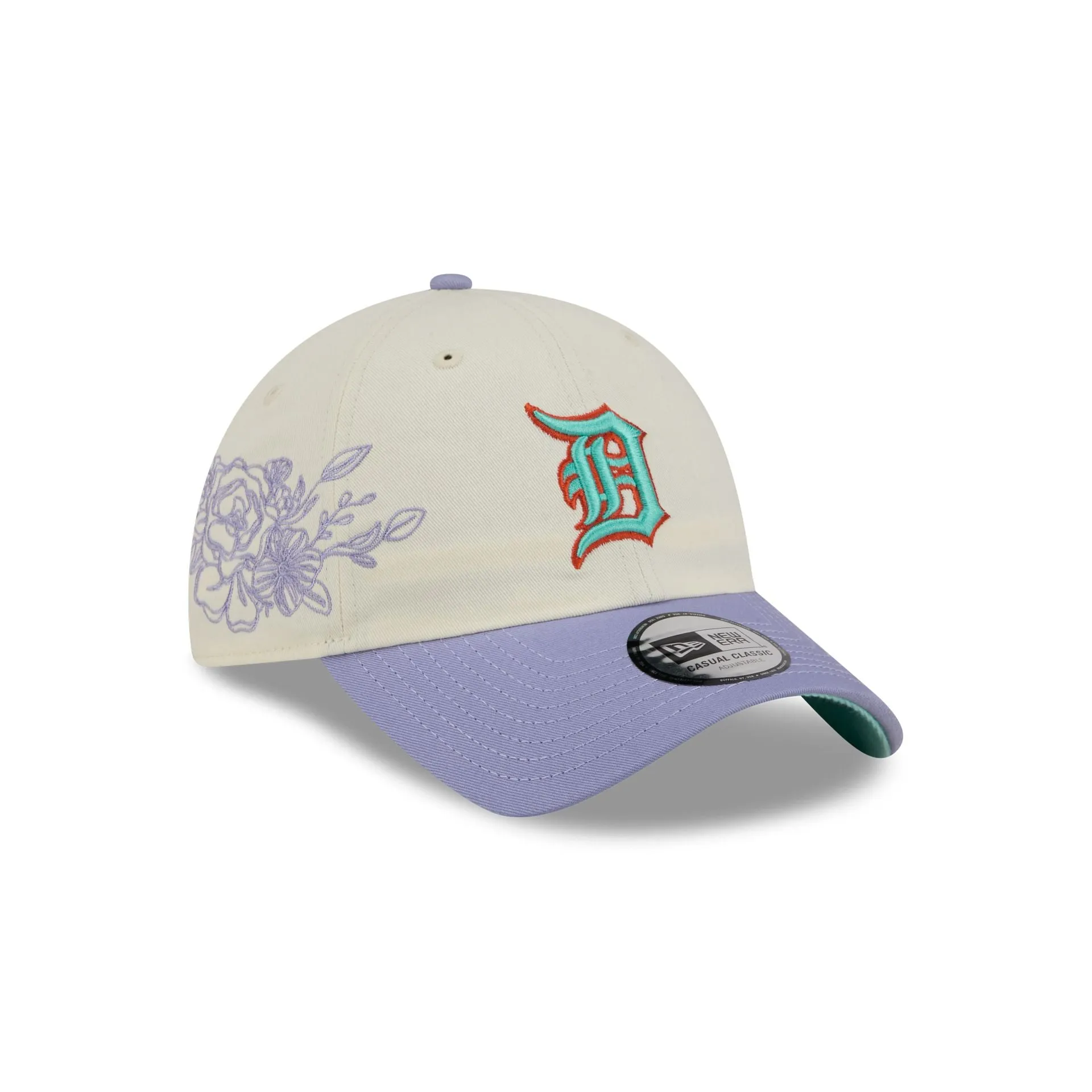 Detroit Tigers Lavender Flowers Casual Classic Adjustable Hat sold by New Era