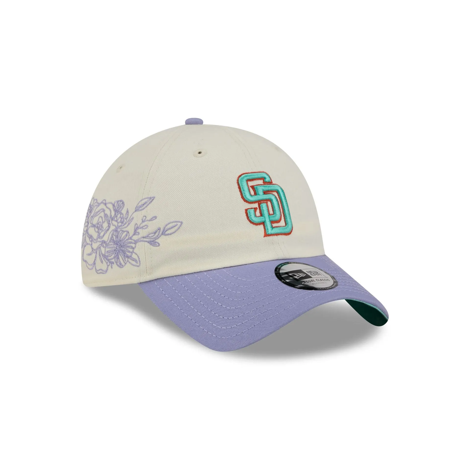 San Diego Padres Lavender Flowers Casual Classic Adjustable Hat sold by New Era