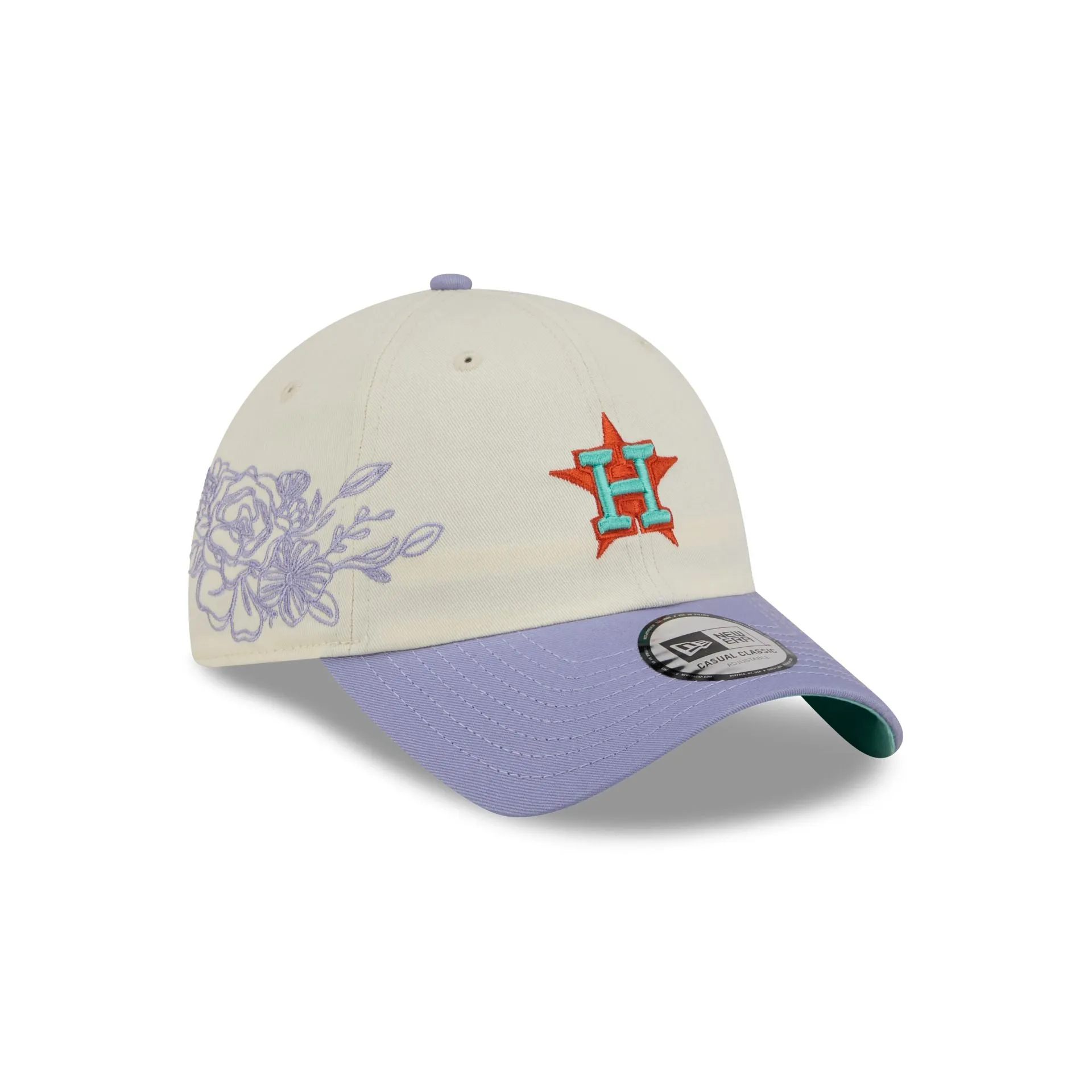 Houston Astros Lavender Flowers Casual Classic Adjustable Hat sold by New Era