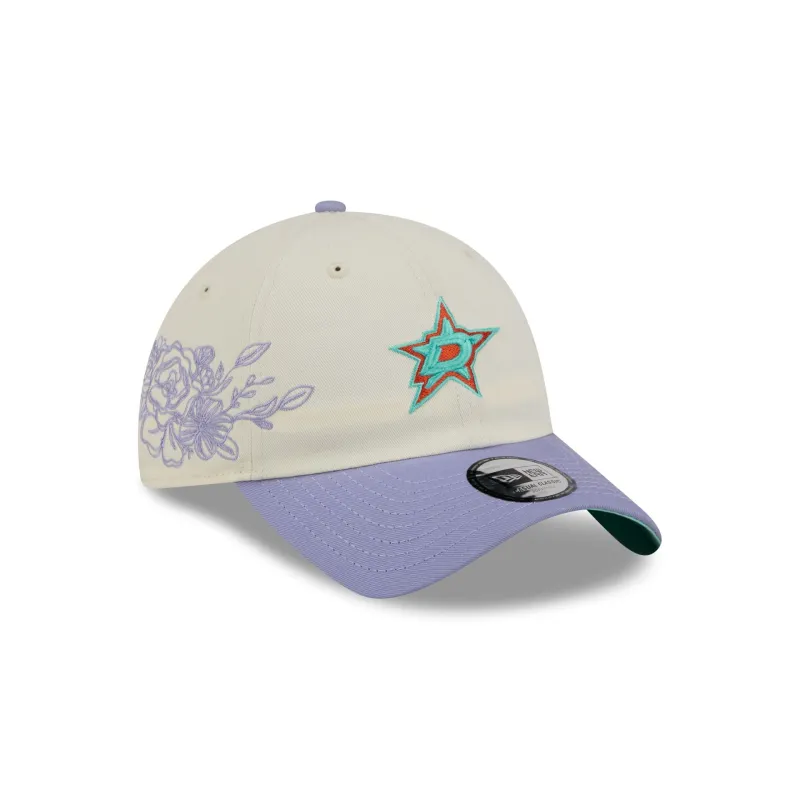 Dallas Stars Lavender Flowers Casual Classic Adjustable Hat sold by New Era