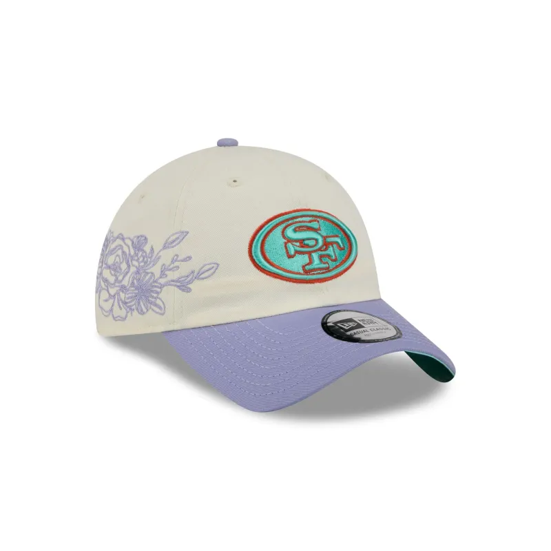 San Francisco 49ers Lavender Flowers Casual Classic Adjustable Hat sold by New Era