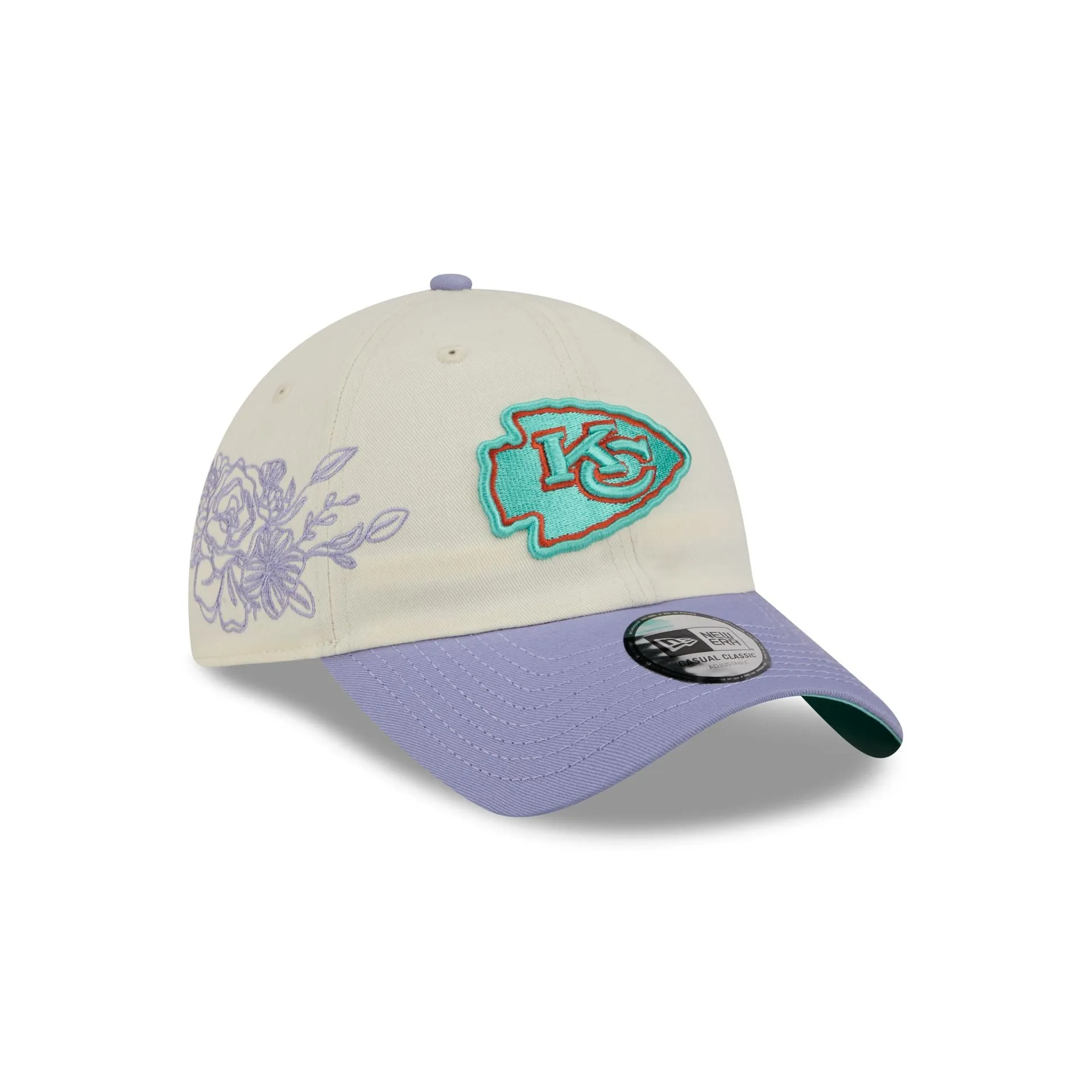 Kansas City Chiefs Lavender Flowers Casual Classic Adjustable Hat sold by New Era