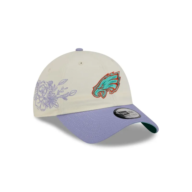 Philadelphia Eagles Lavender Flowers Casual Classic Adjustable Hat sold by New Era