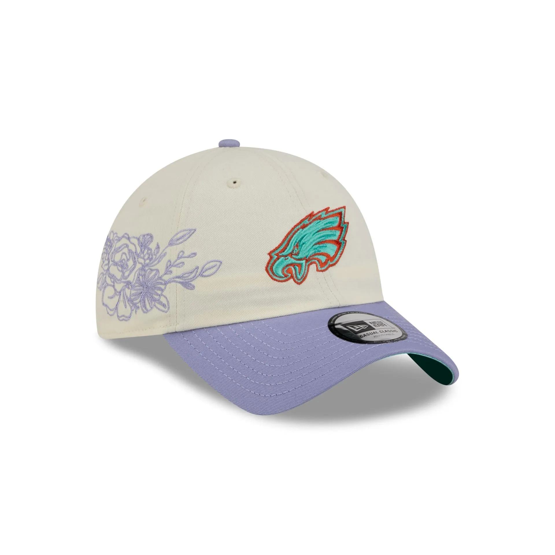 Philadelphia Eagles Lavender Flowers Casual Classic Adjustable Hat sold by New Era