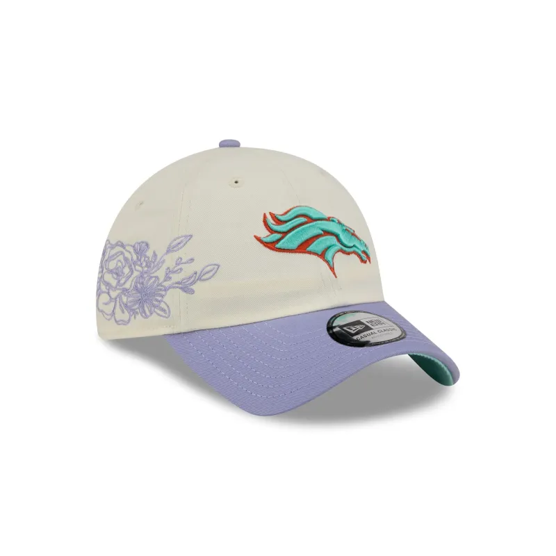 Denver Broncos Lavender Flowers Casual Classic Adjustable Hat sold by New Era