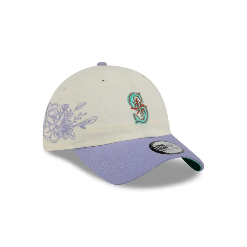 Seattle Mariners Lavender Flowers Casual Classic Adjustable Hat sold by New Era