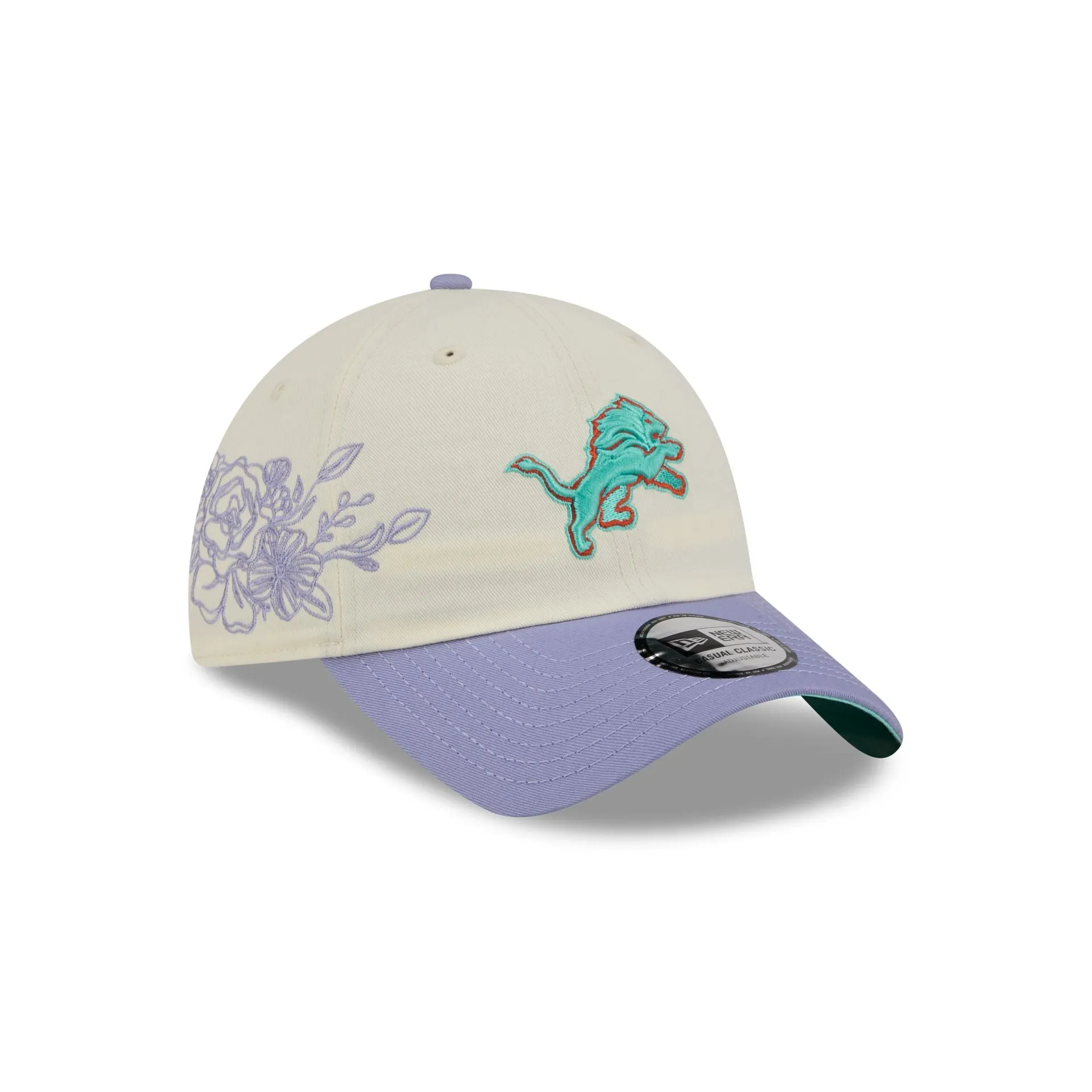 Detroit Lions Lavender Flowers Casual Classic Adjustable Hat sold by New Era