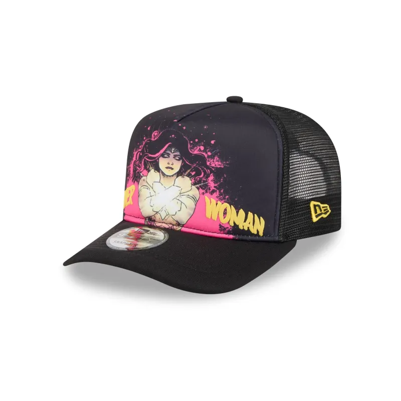 Wonder Woman Comic Graphic 9FIFTY A-Frame Trucker Hat sold by New Era