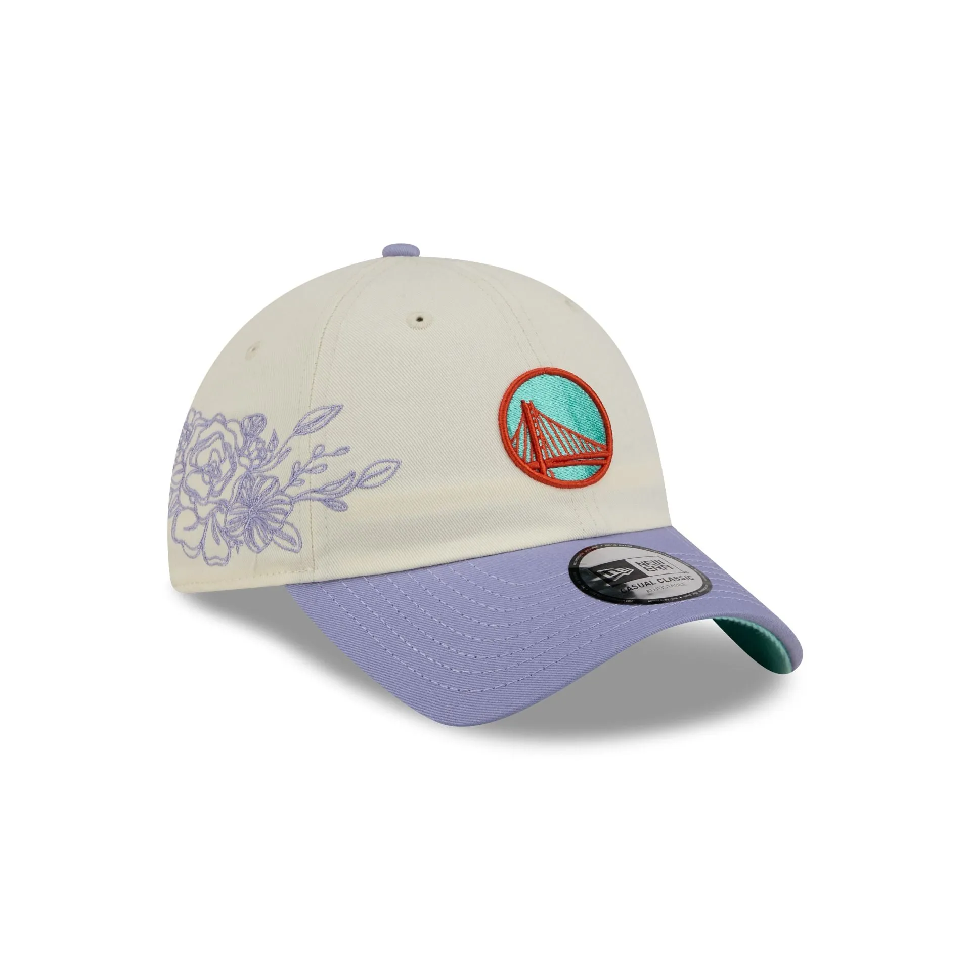 Golden State Warriors Lavender Flowers Casual Classic Adjustable Hat sold by New Era