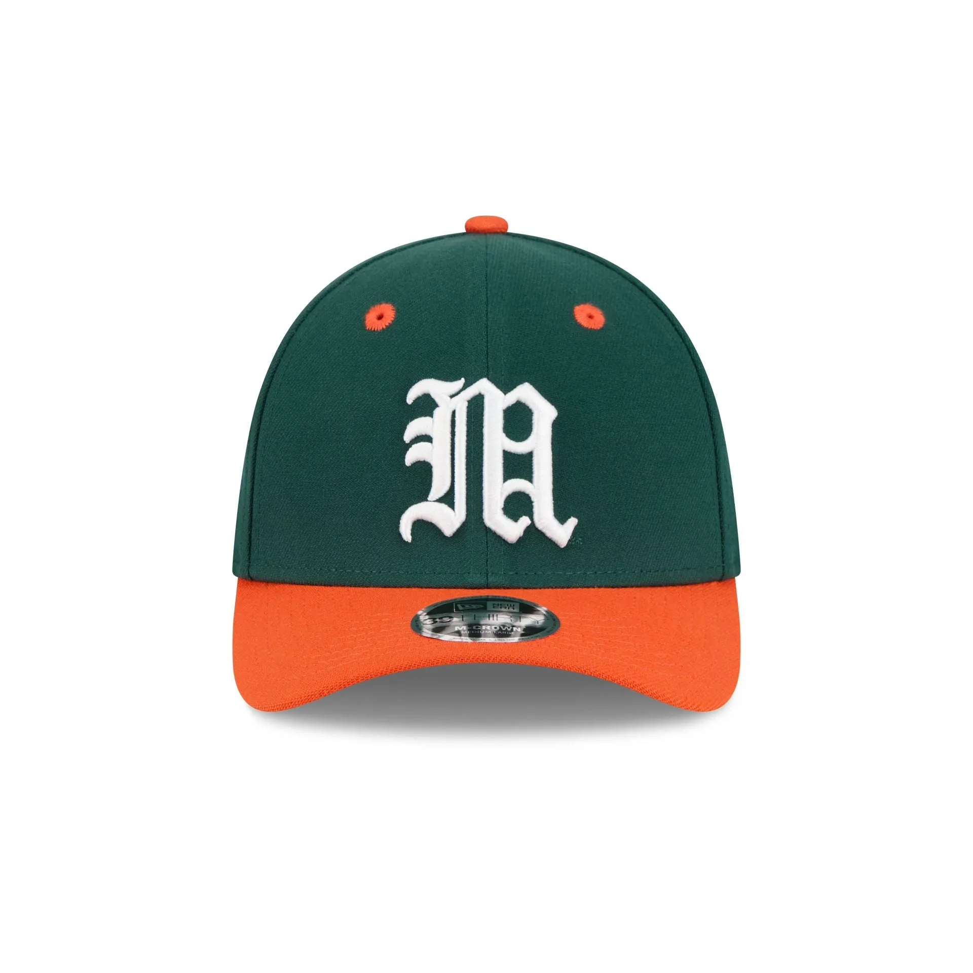 New Era x adidas Miami Hurricanes Dark Green 39THIRTY M-Crown Stretch Fit Hat sold by New Era product image thumbnail 2