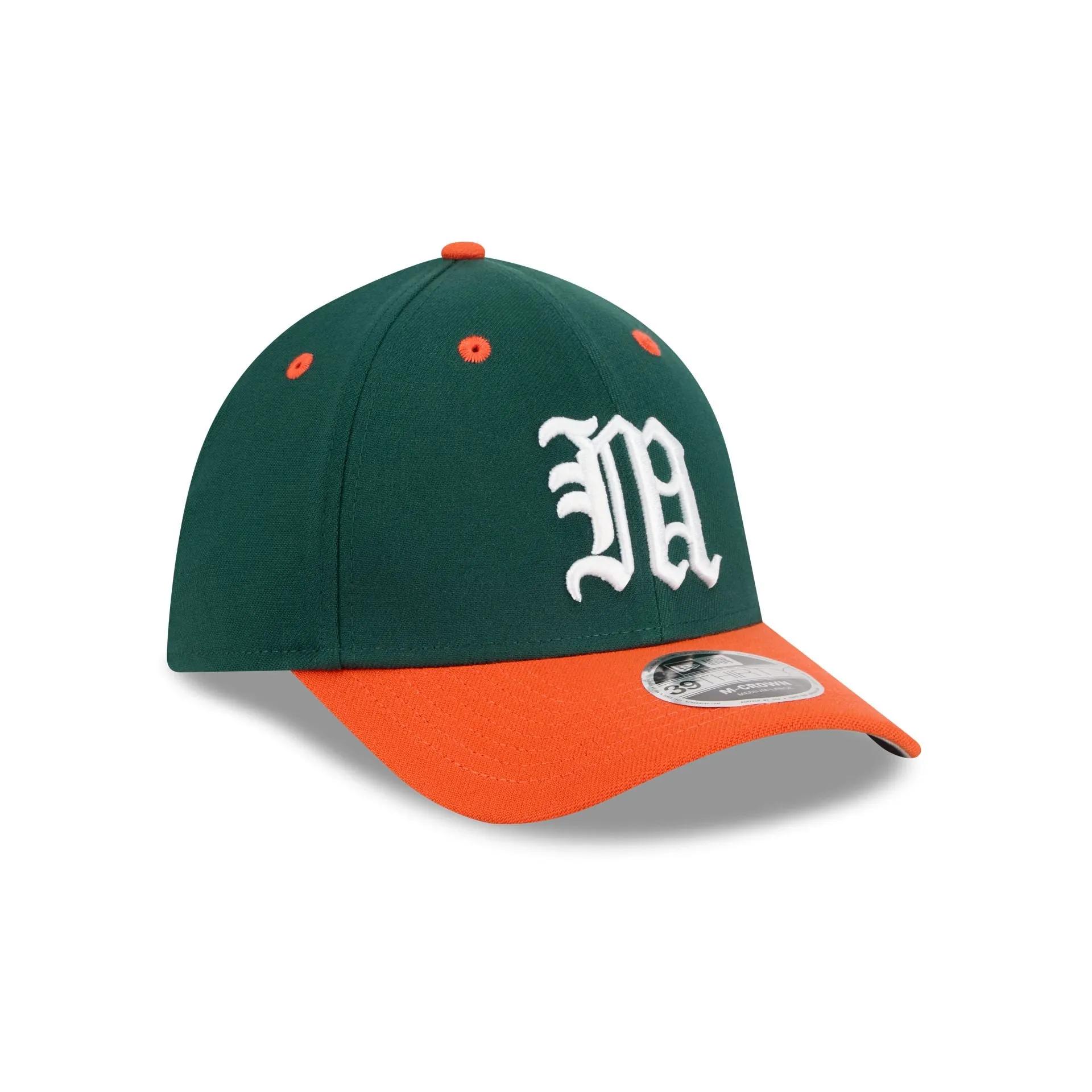 New Era x adidas Miami Hurricanes Dark Green 39THIRTY M-Crown Stretch Fit Hat sold by New Era product image thumbnail 3