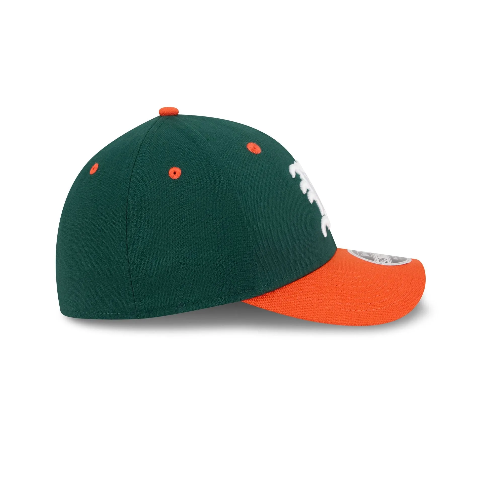 New Era x adidas Miami Hurricanes Dark Green 39THIRTY M-Crown Stretch Fit Hat sold by New Era product image thumbnail 5