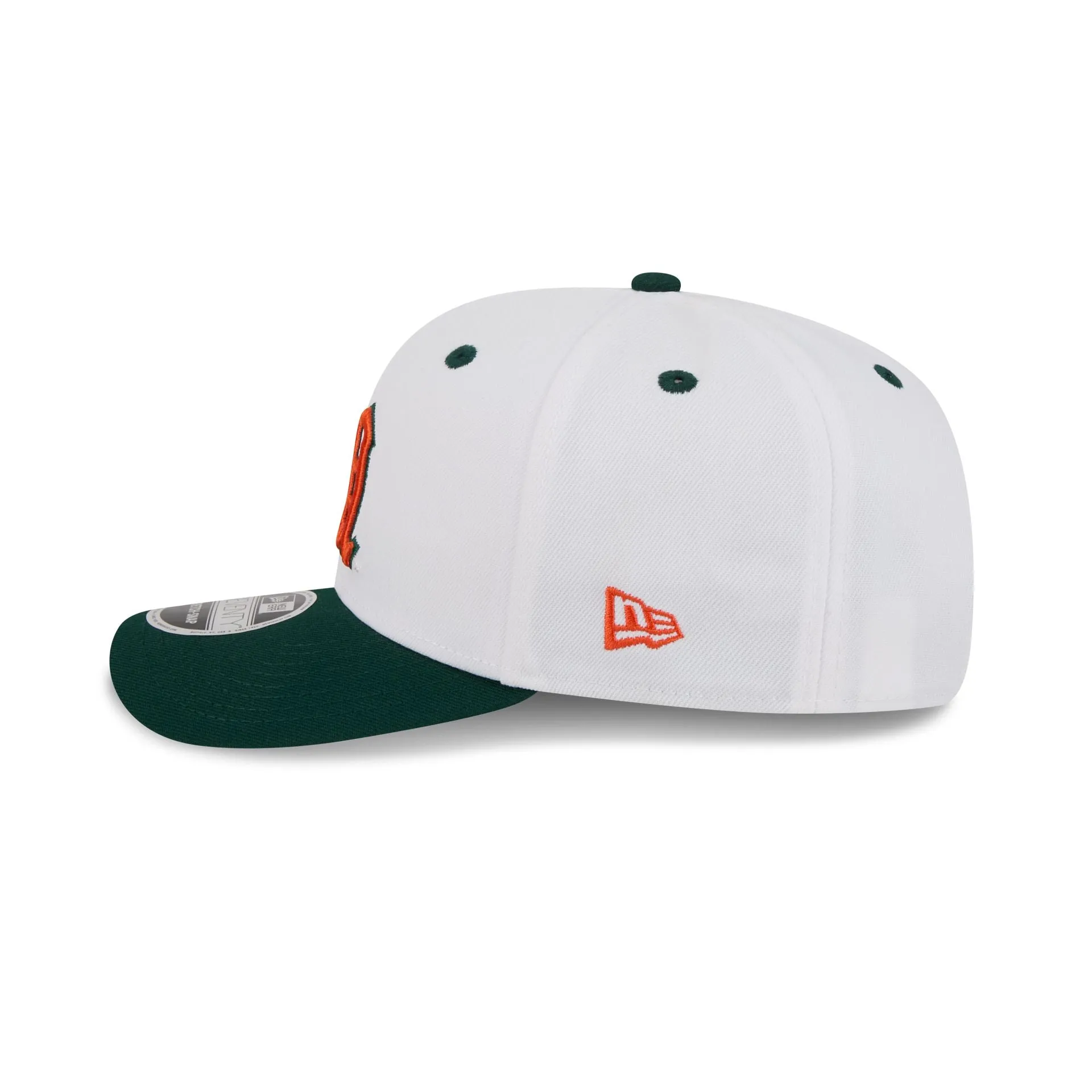 New Era x adidas Miami Hurricanes White 9SEVENTY Stretch-Snap Hat sold by New Era product image thumbnail 4