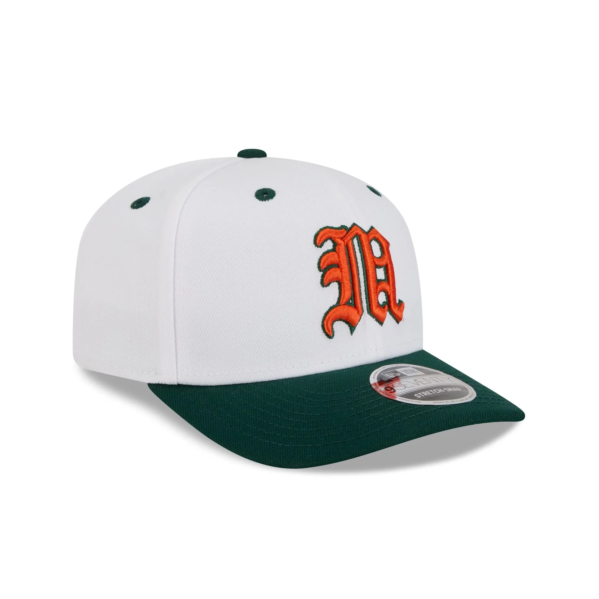 New Era x adidas Miami Hurricanes White 9SEVENTY Stretch-Snap Hat sold by New Era product image thumbnail 3