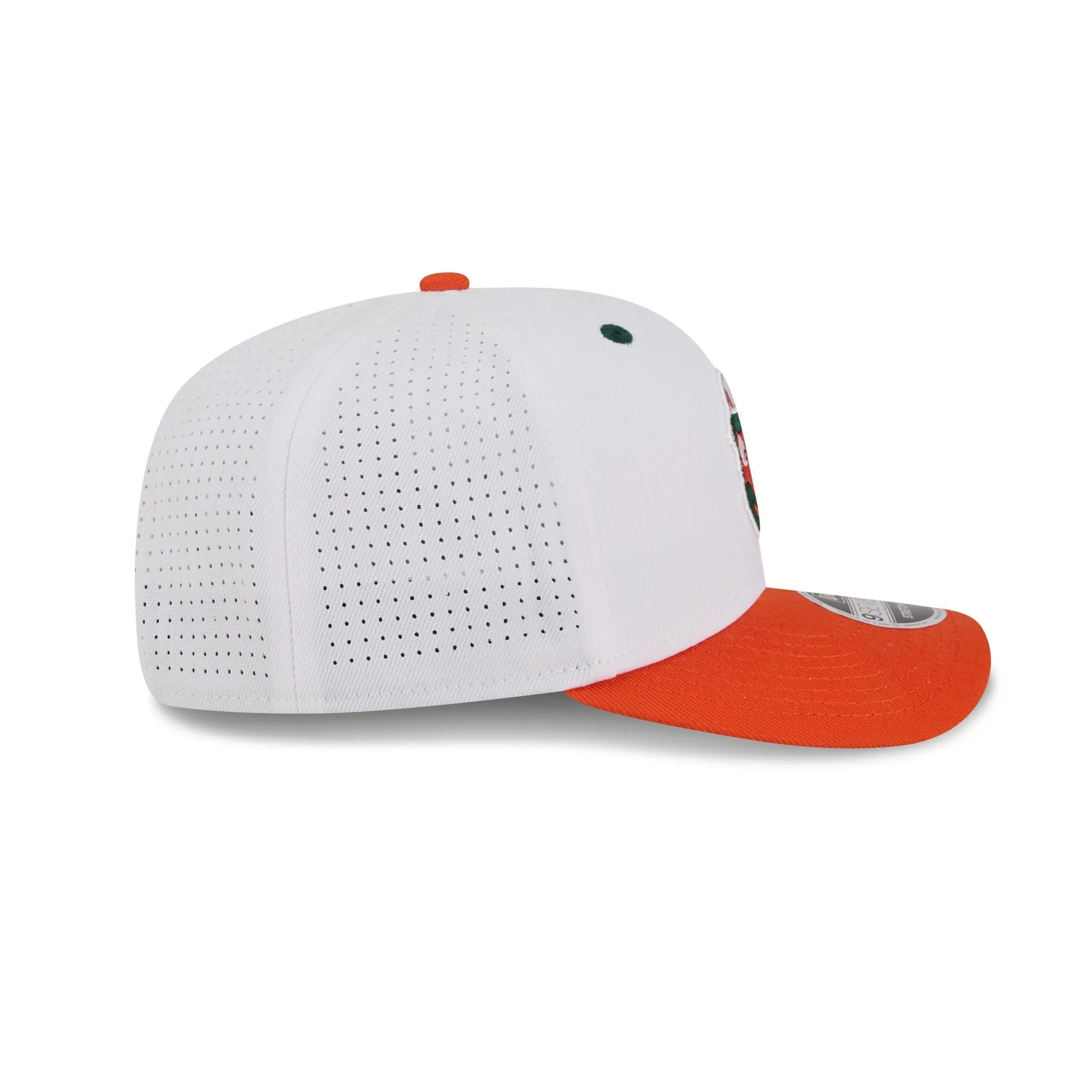 New Era x adidas Miami Hurricanes White Mascot 9SEVENTY Stretch-Snap Hat sold by New Era product image thumbnail 5