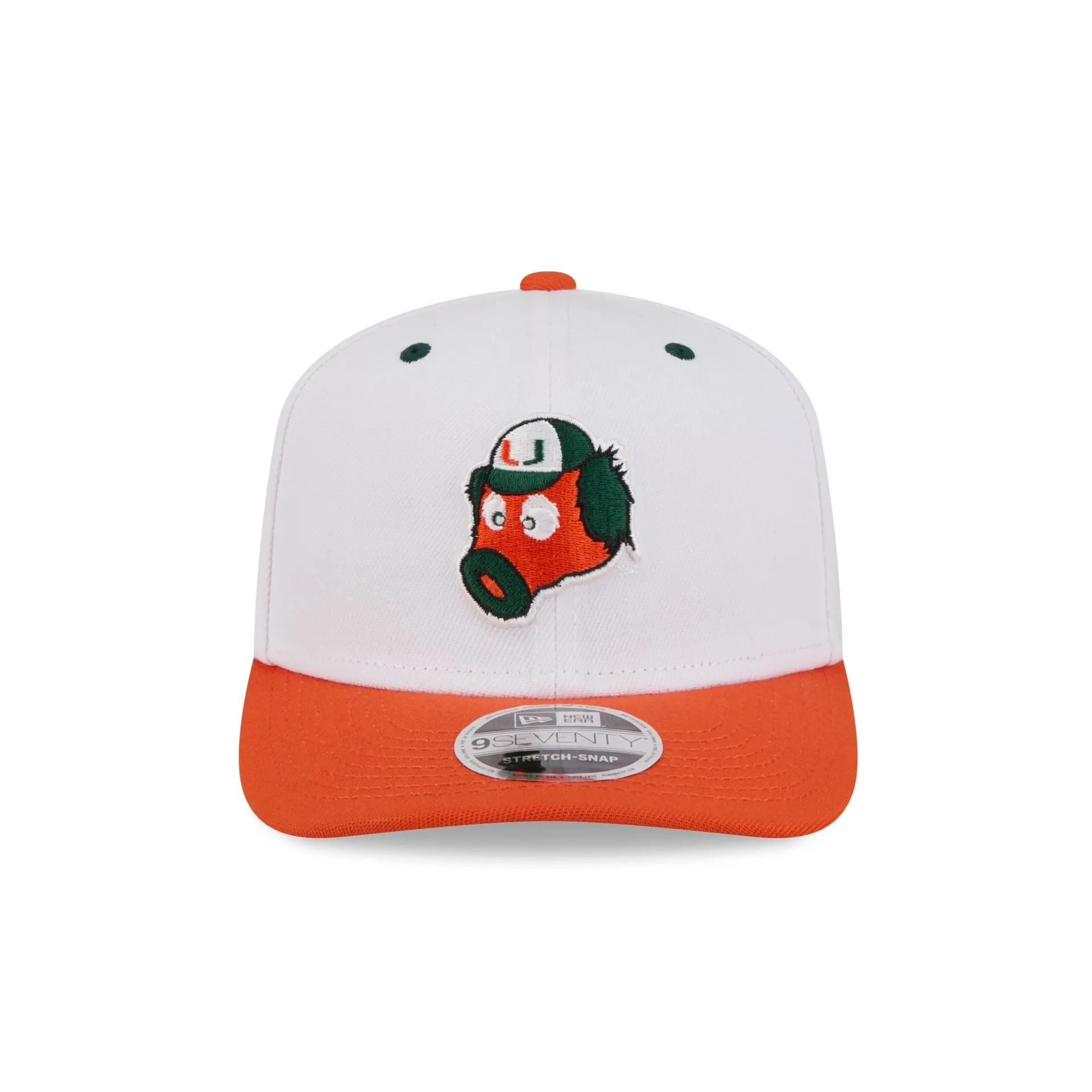 New Era x adidas Miami Hurricanes White Mascot 9SEVENTY Stretch-Snap Hat sold by New Era product image thumbnail 2