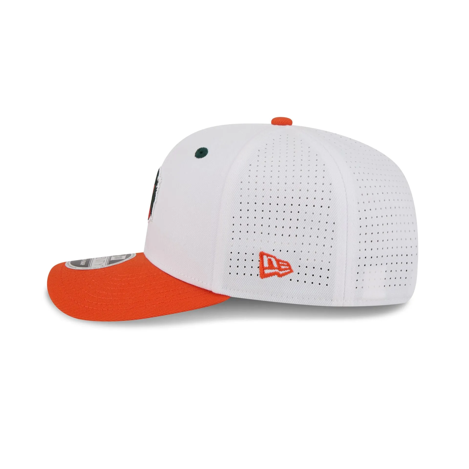 New Era x adidas Miami Hurricanes White Mascot 9SEVENTY Stretch-Snap Hat sold by New Era product image thumbnail 4