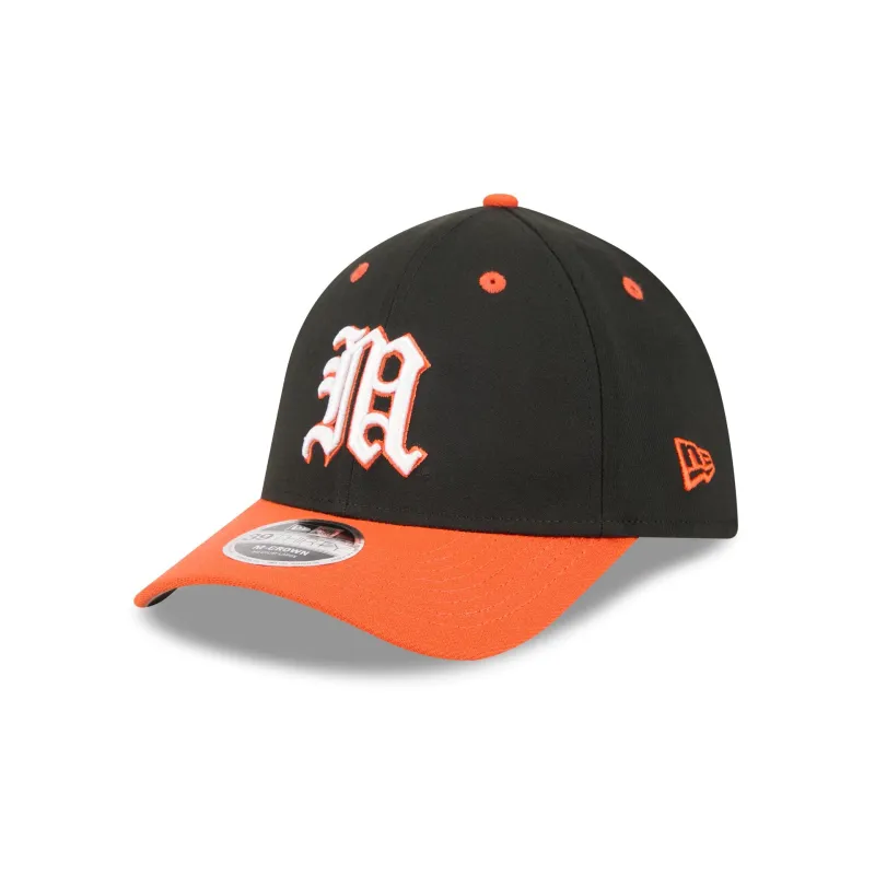 New Era x adidas Miami Hurricanes Black 39THIRTY M-Crown Stretch Fit Hat sold by New Era