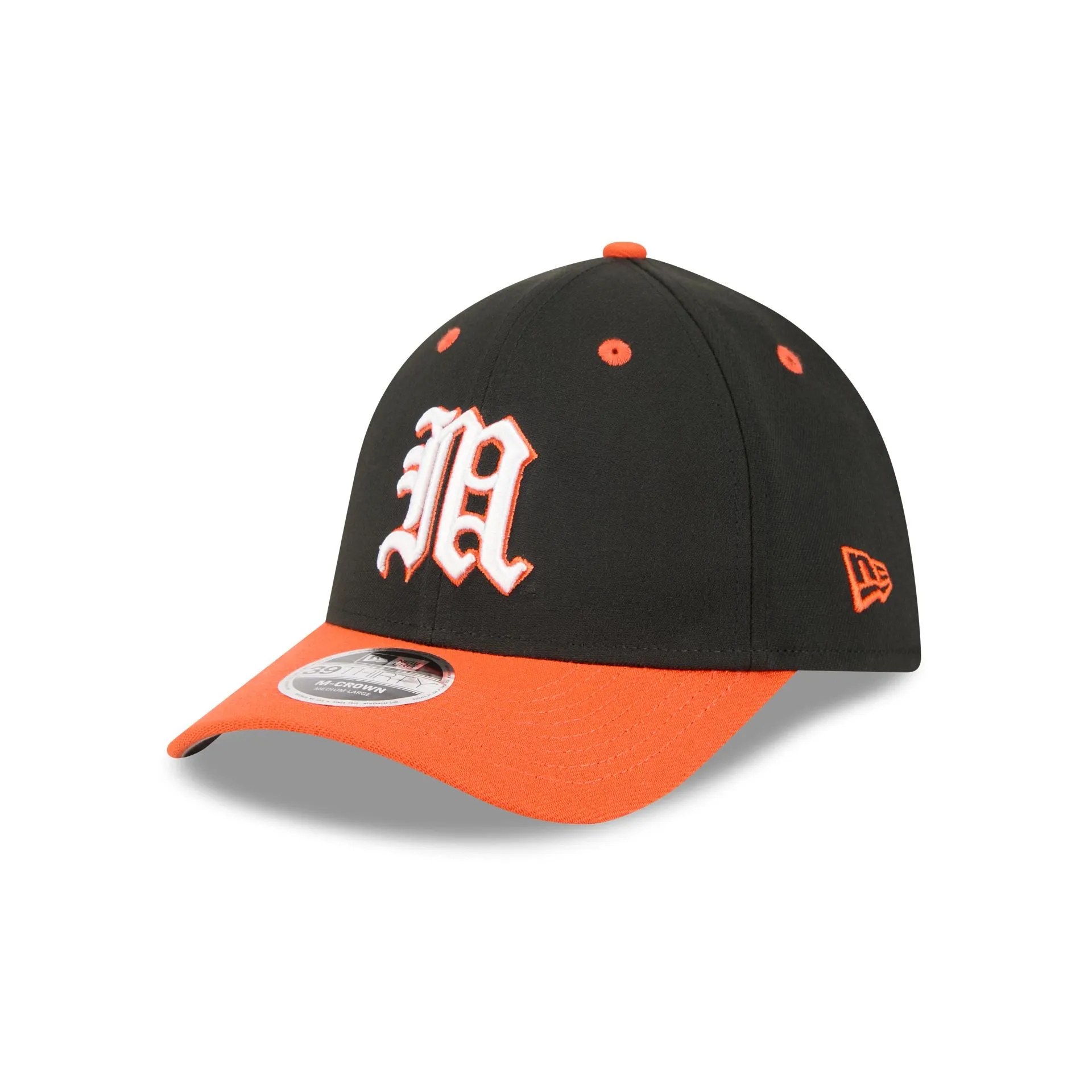 New Era x adidas Miami Hurricanes Black 39THIRTY M-Crown Stretch Fit Hat sold by New Era