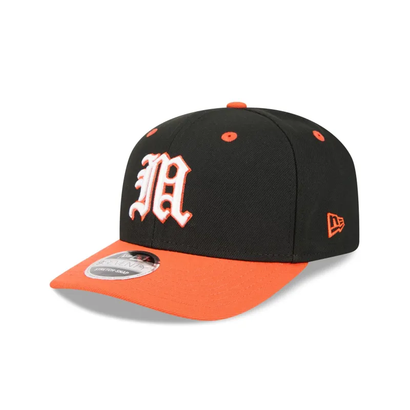 New Era x adidas Miami Hurricanes Black 9SEVENTY Stretch-Snap Hat sold by New Era