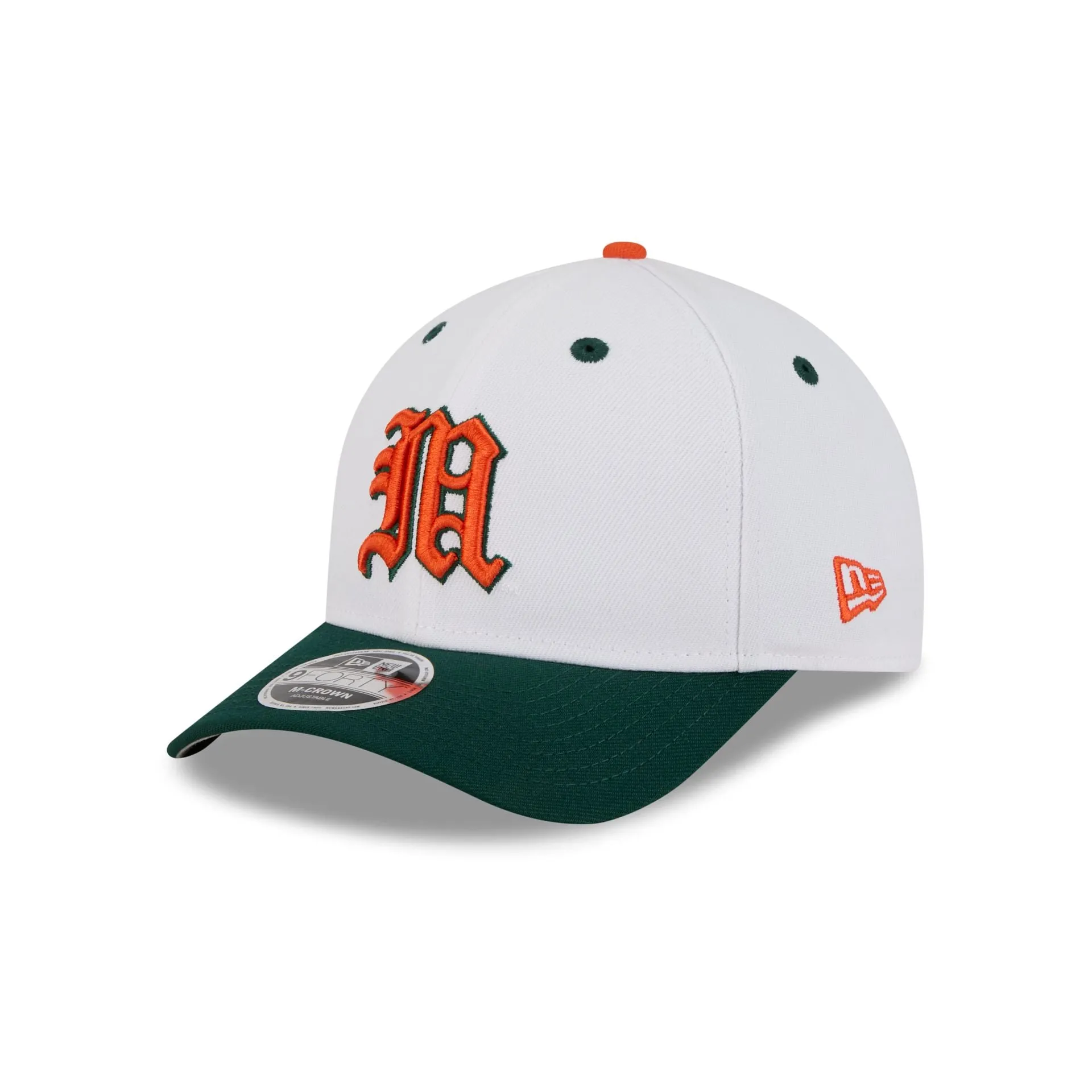 New Era x adidas Miami Hurricanes White 9FORTY M-Crown Snapback Hat sold by New Era