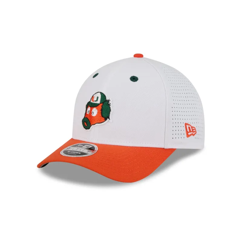 New Era x adidas Miami Hurricanes White Mascot 9FORTY M-Crown Snapback Hat sold by New Era