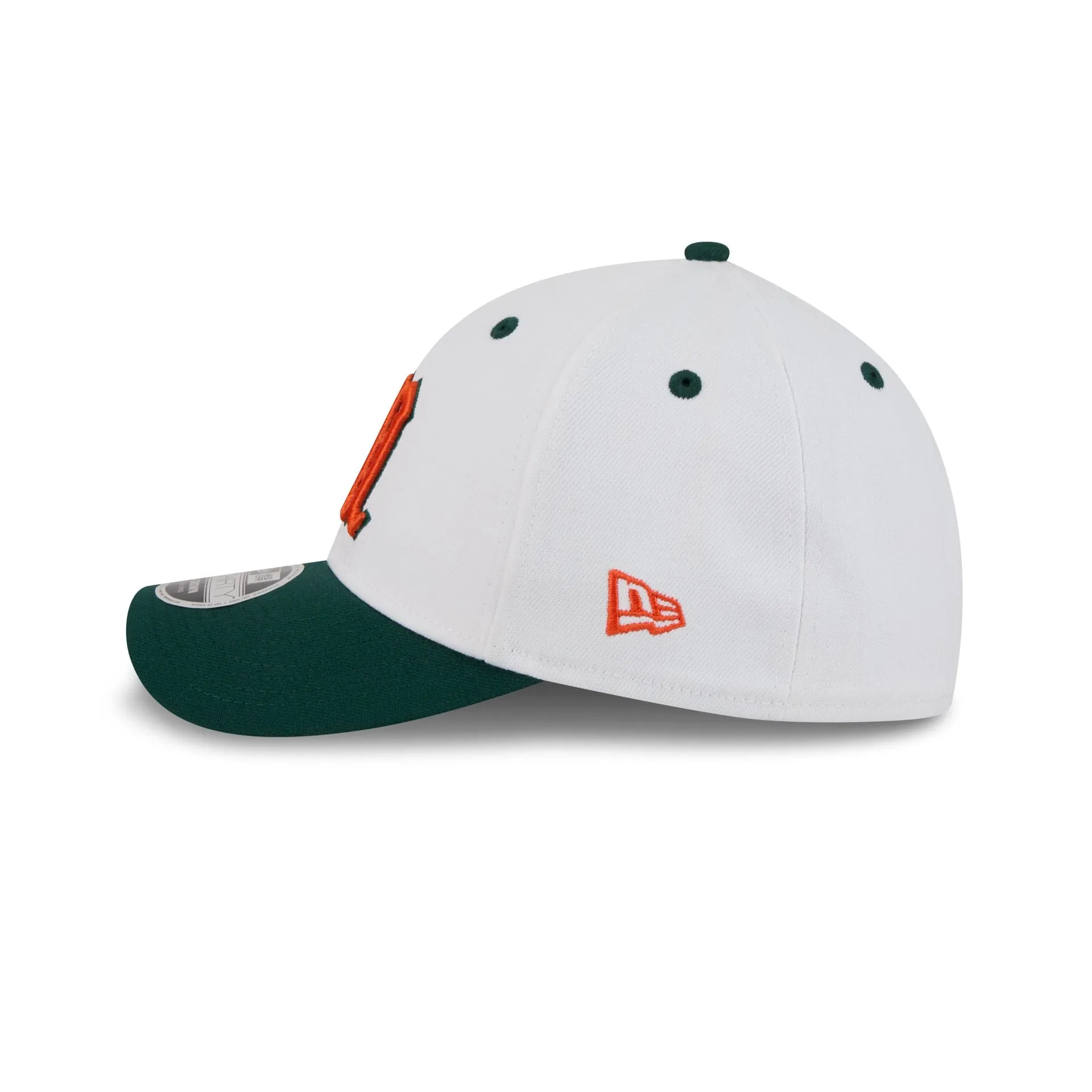 New Era x adidas Miami Hurricanes White 39THIRTY M-Crown Stretch Fit Hat sold by New Era product image thumbnail 4