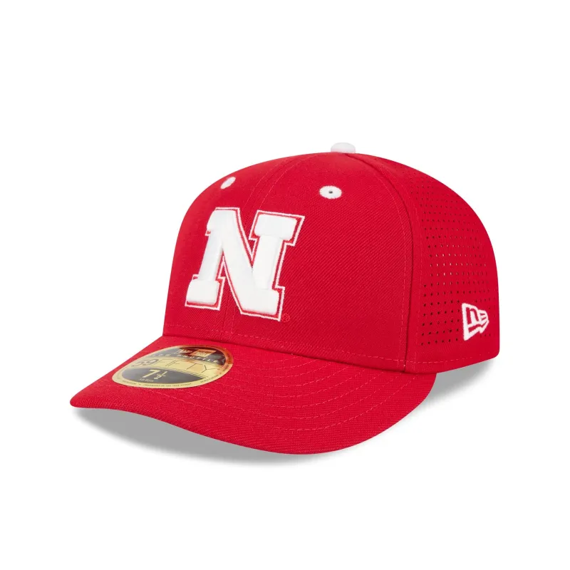New Era x adidas Nebraska Cornhuskers Scarlet Low Profile 59FIFTY Fitted Hat sold by New Era