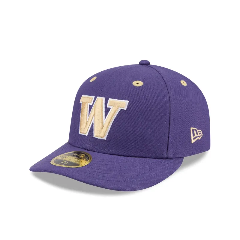 New Era x adidas Washington Huskies Purple Low Profile 59FIFTY Fitted Hat sold by New Era