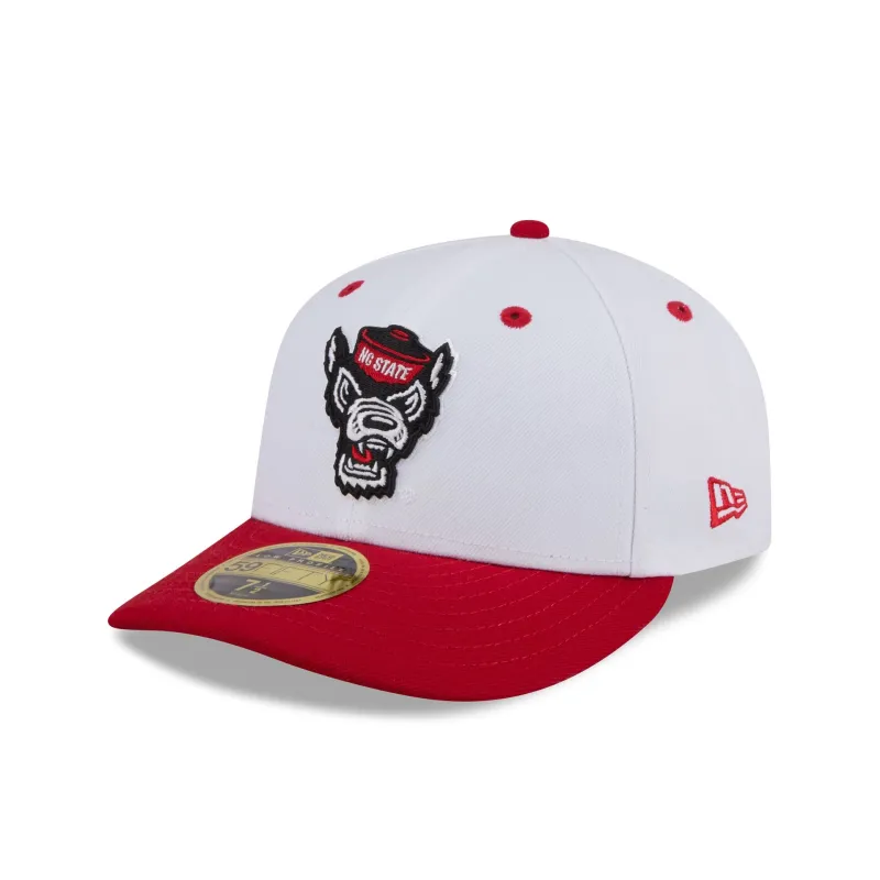 New Era x adidas NC State Wolfpack White Low Profile 59FIFTY Fitted Hat sold by New Era
