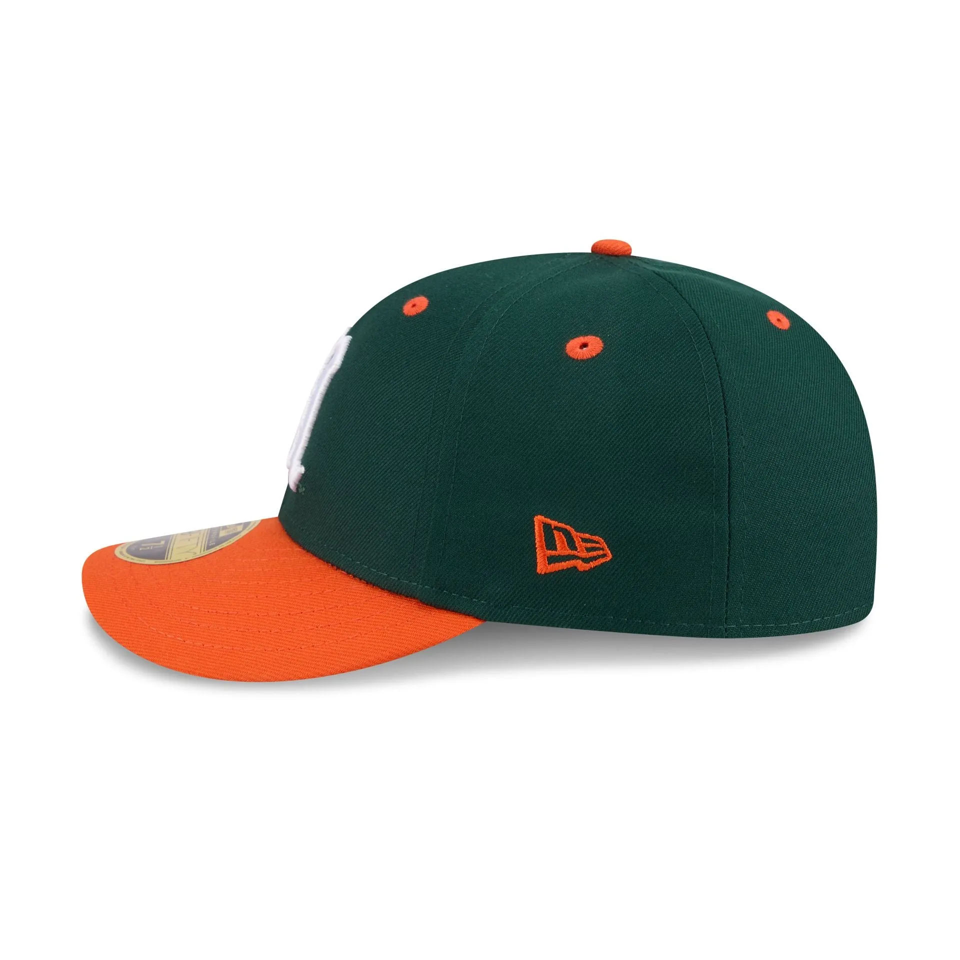 New Era x adidas Miami Hurricanes Dark Green Low Profile 59FIFTY Fitted Hat sold by New Era product image thumbnail 4