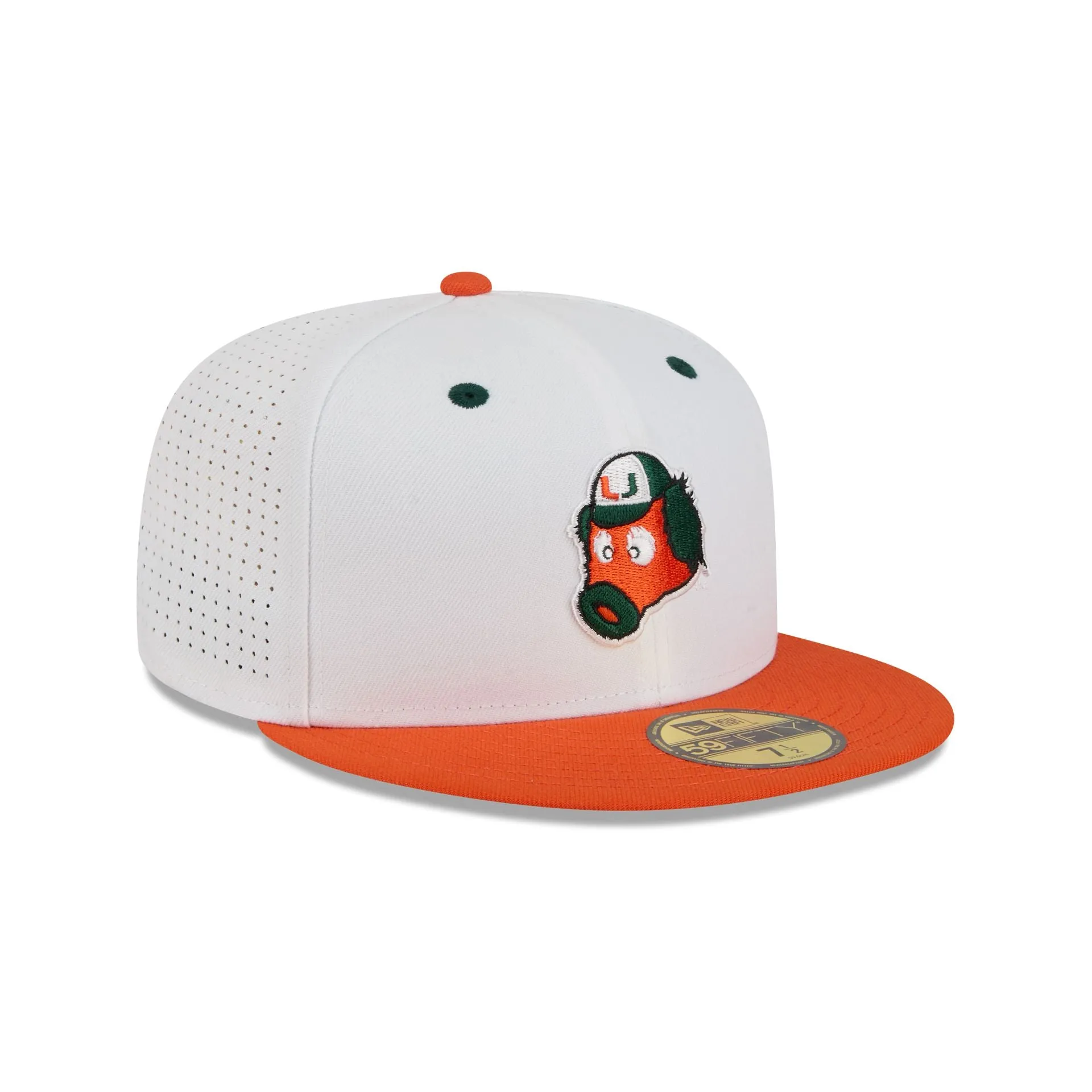 New Era x adidas Miami Hurricanes White Mascot 59FIFTY Fitted Hat sold by New Era product image thumbnail 3