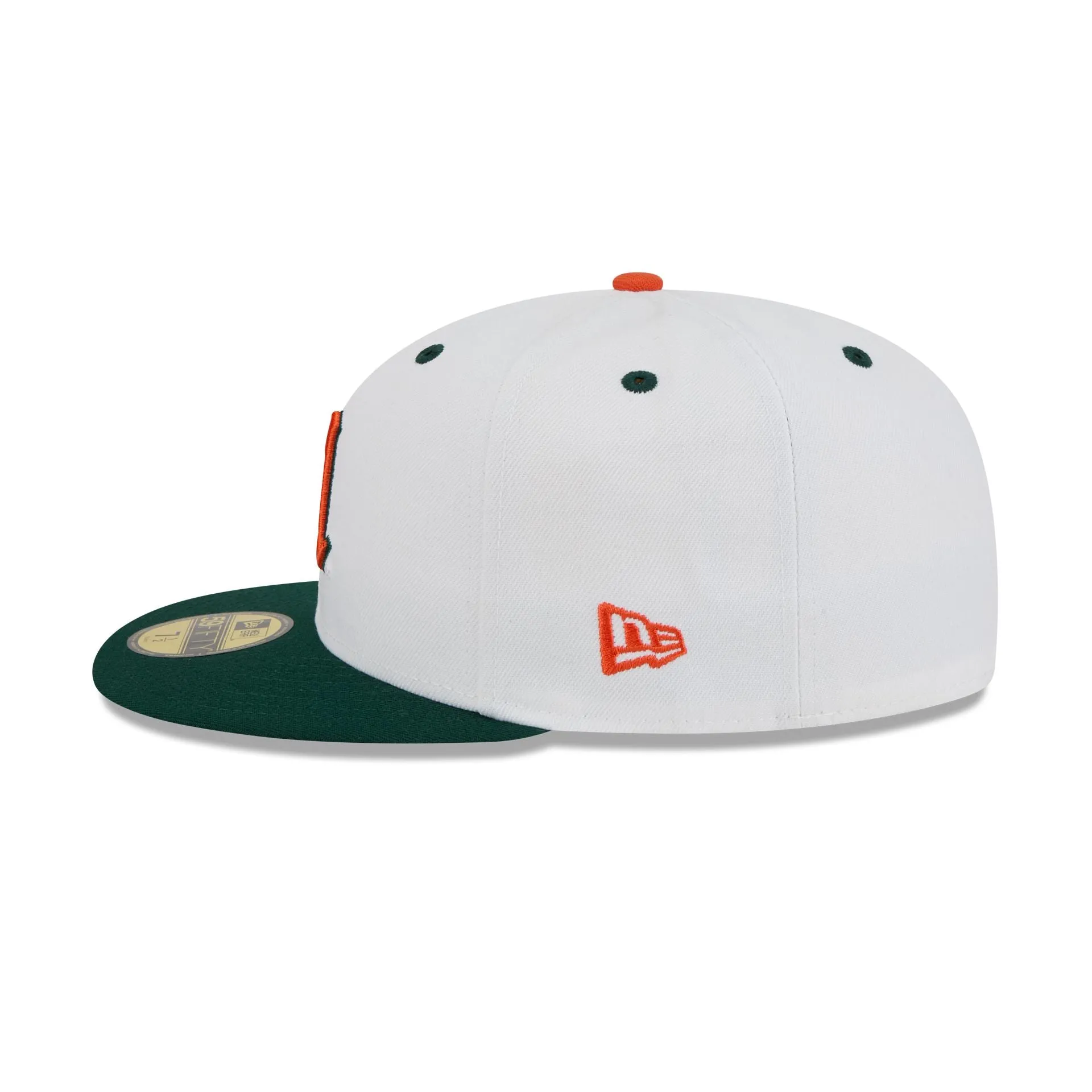 New Era x adidas Miami Hurricanes White 59FIFTY Fitted Hat sold by New Era product image thumbnail 4