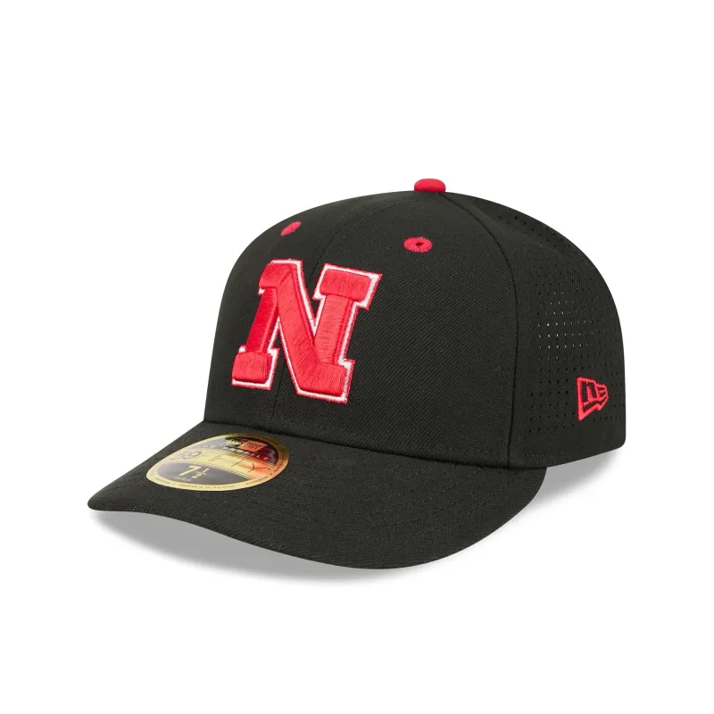 New Era x adidas Nebraska Cornhuskers Black Low Profile 59FIFTY Fitted Hat sold by New Era