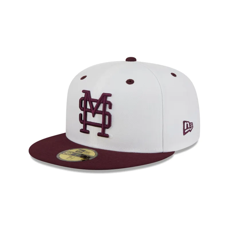 New Era x adidas Mississippi State Bulldogs White 59FIFTY Fitted Hat sold by New Era