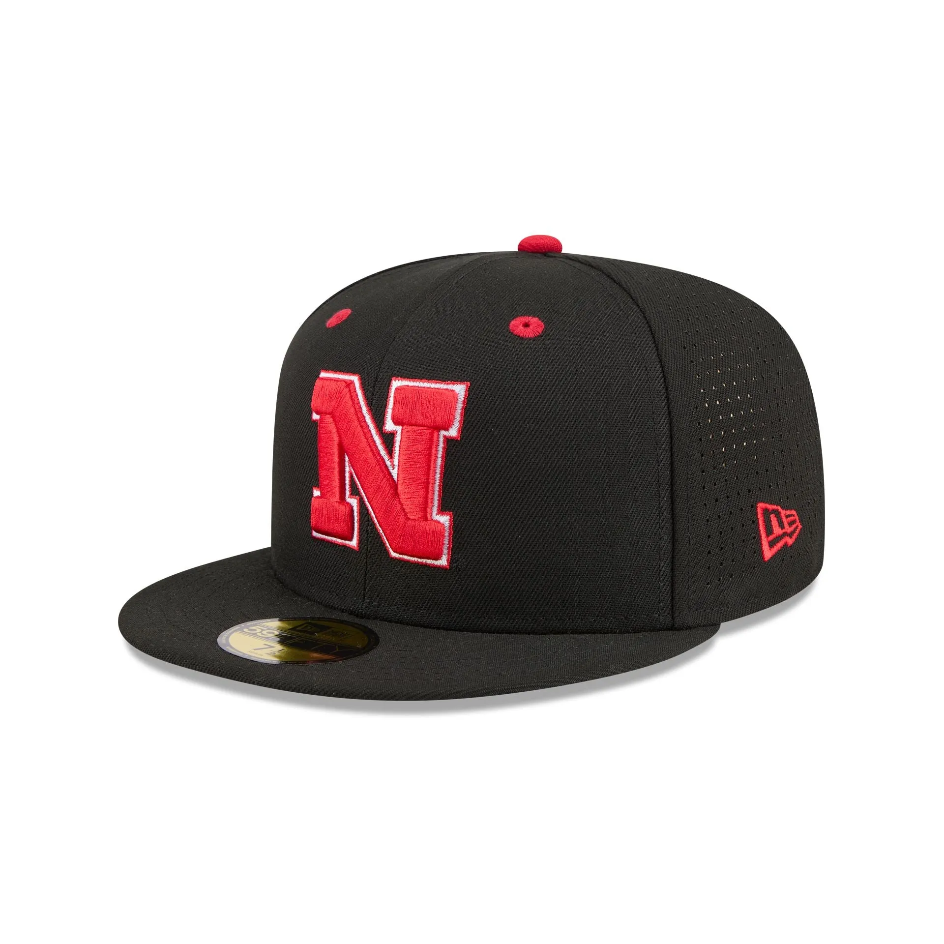 New Era x adidas Nebraska Cornhuskers Black 59FIFTY Fitted Hat sold by New Era