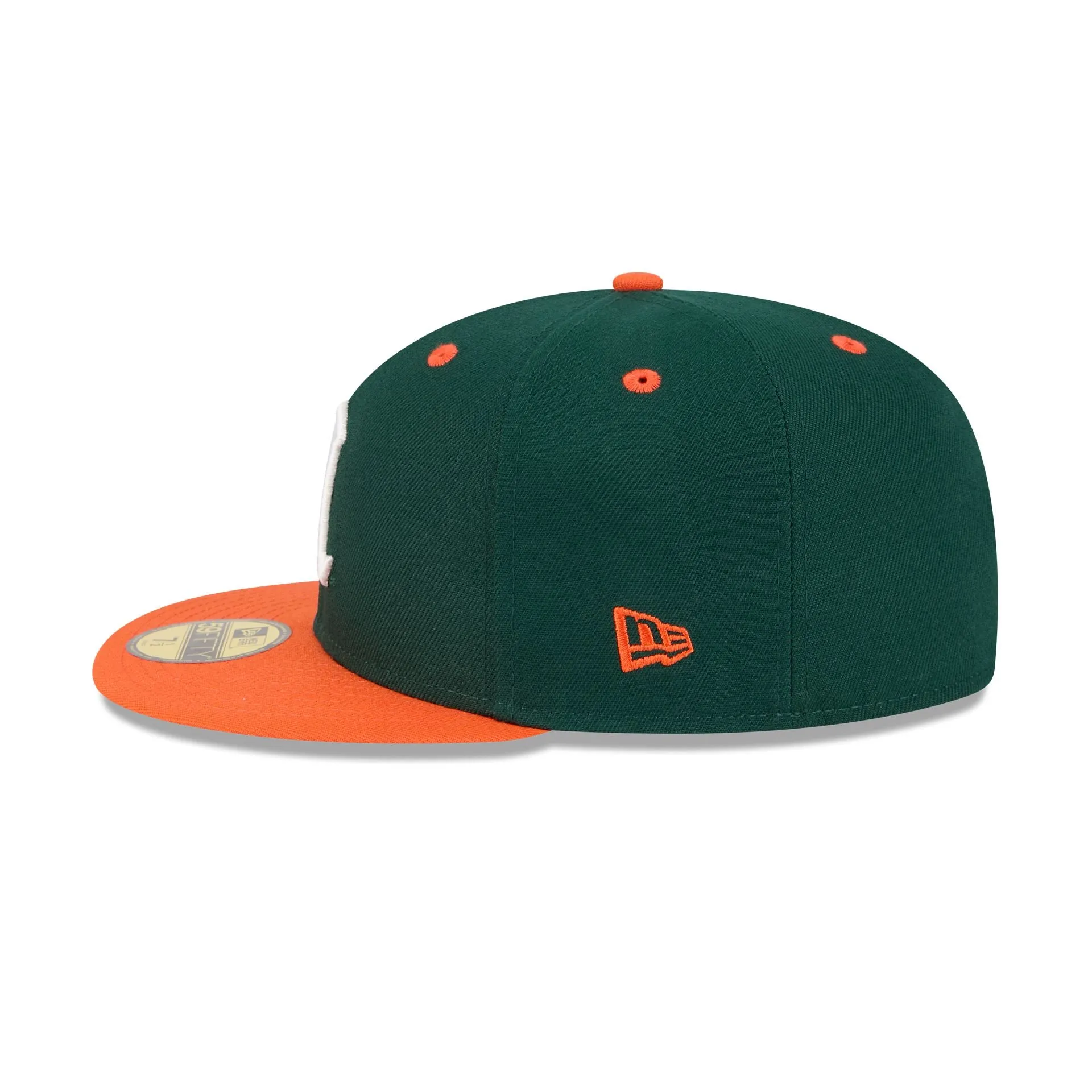 New Era x adidas Miami Hurricanes Dark Green 59FIFTY Fitted Hat sold by New Era product image thumbnail 4