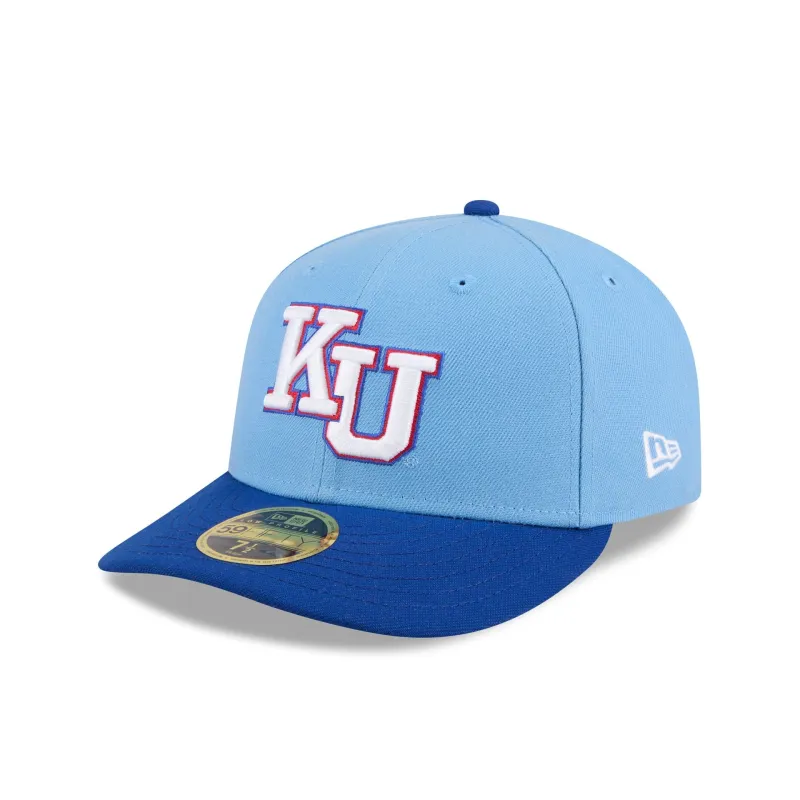 New Era x adidas Kansas Jayhawks Sky Blue Low Profile 59FIFTY Fitted Hat sold by New Era