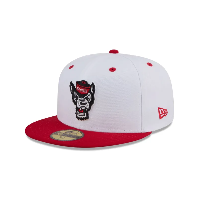 New Era x adidas NC State Wolfpack White 59FIFTY Fitted Hat sold by New Era