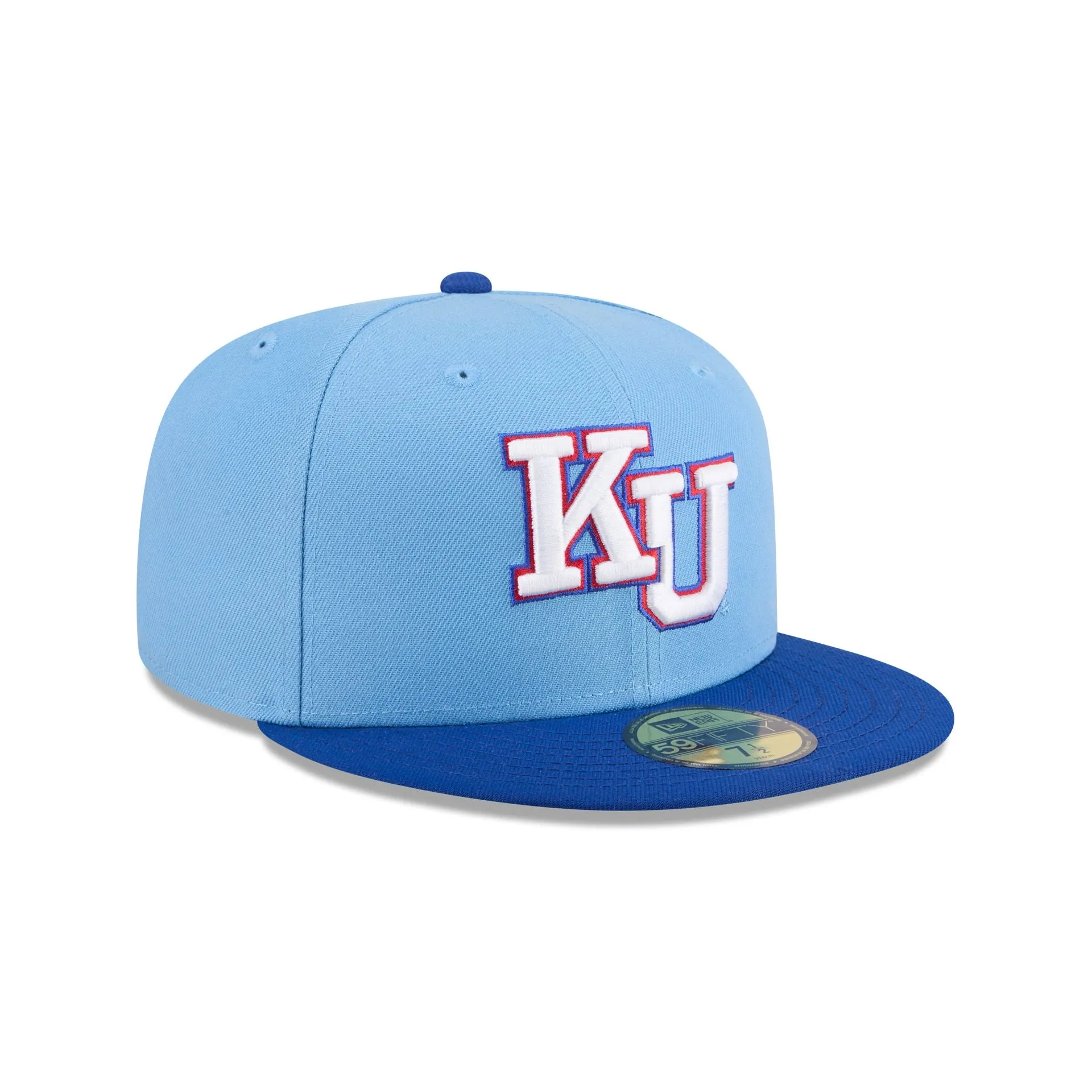 New Era x adidas Kansas Jayhawks Sky Blue 59FIFTY Fitted Hat sold by New Era product image thumbnail 3