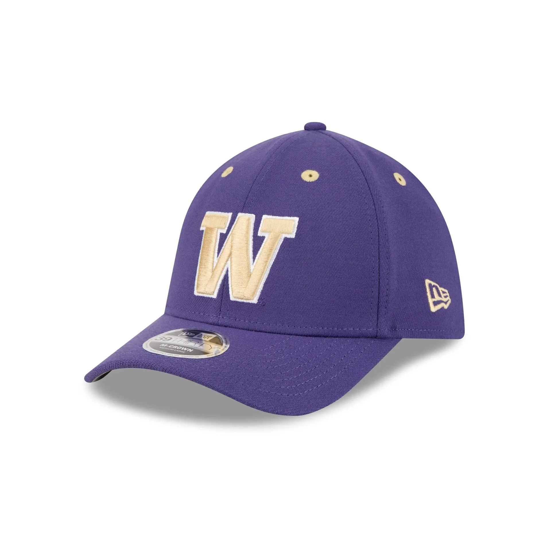 New Era x adidas Washington Huskies Purple 39THIRTY M-Crown Stretch Fit Hat sold by New Era