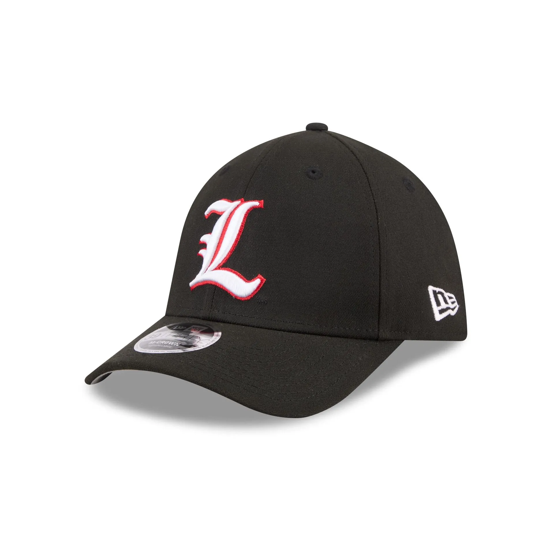 New Era x adidas Louisville Cardinals Black 39THIRTY M-Crown Stretch Fit Hat sold by New Era