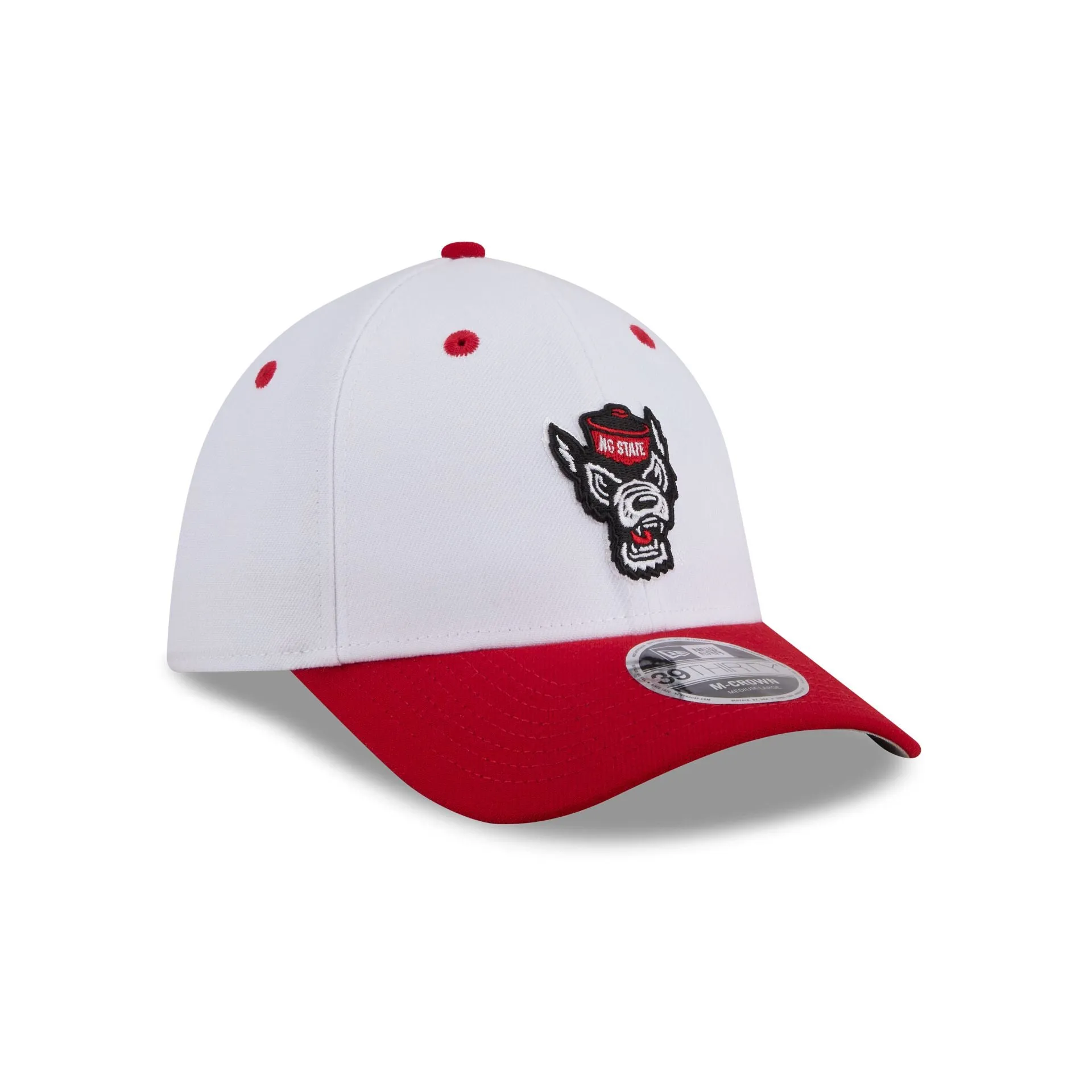 New Era x adidas NC State Wolfpack White 39THIRTY M-Crown Stretch Fit Hat sold by New Era product image thumbnail 3