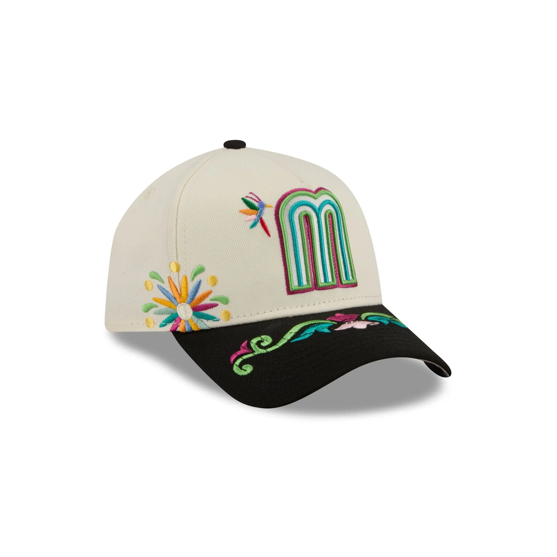 Mexico Latin Embroidery Chrome 9FORTY A-Frame Snapback Hat sold by New Era product image thumbnail 3