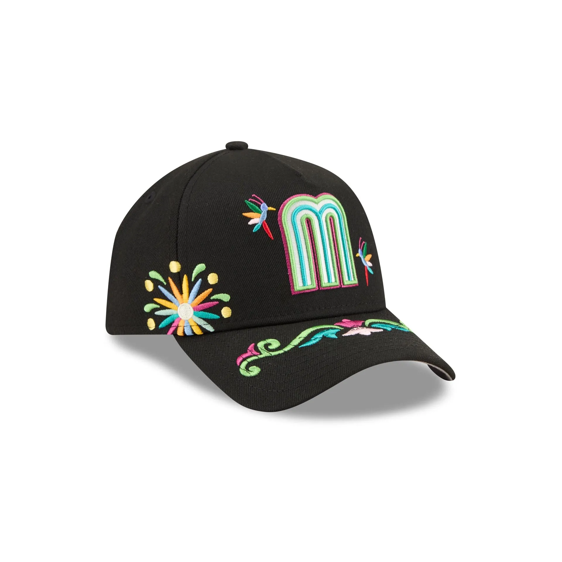 Mexico Latin Embroidery Black 9FORTY A-Frame Snapback Hat sold by New Era product image thumbnail 3