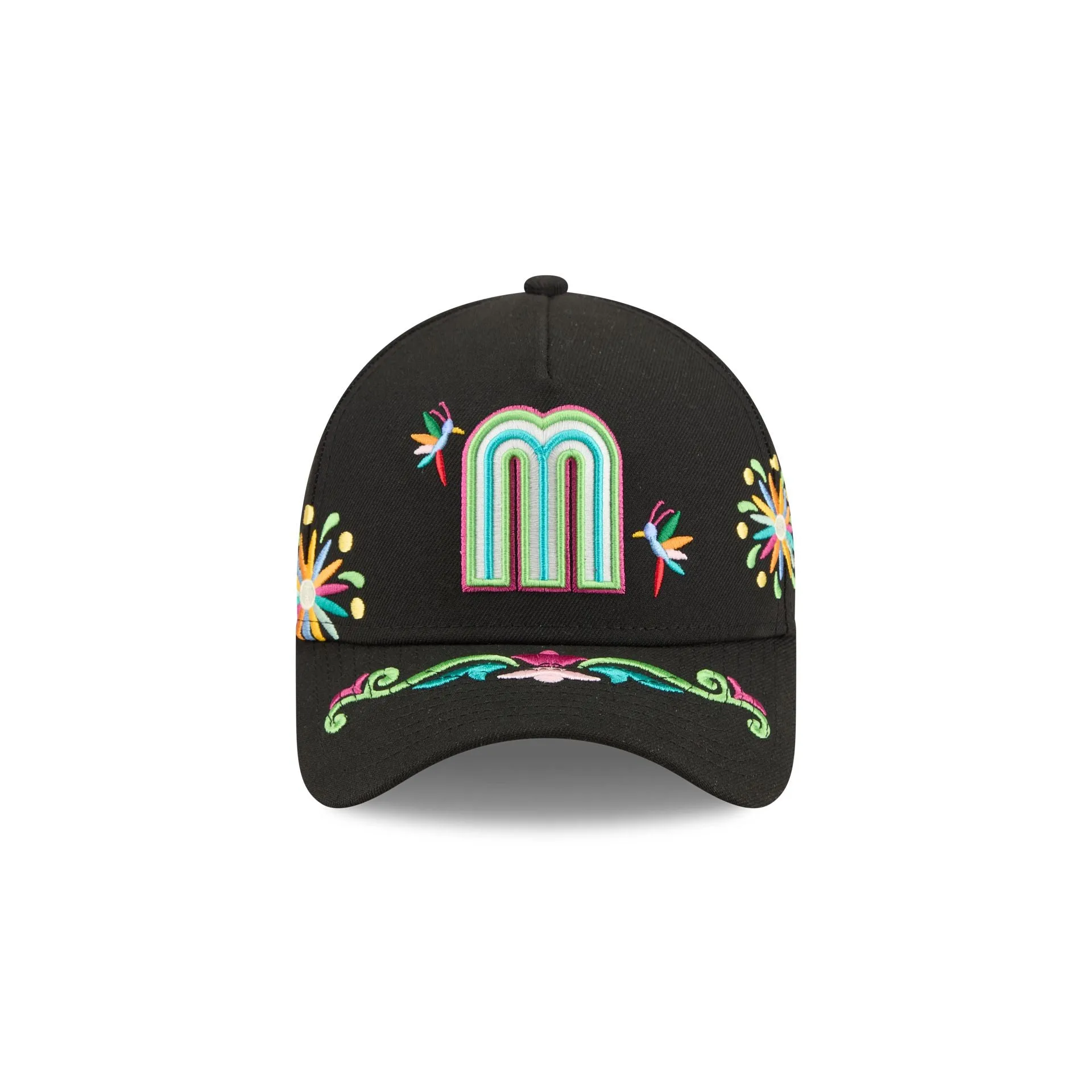 Mexico Latin Embroidery Black 9FORTY A-Frame Snapback Hat sold by New Era product image thumbnail 2