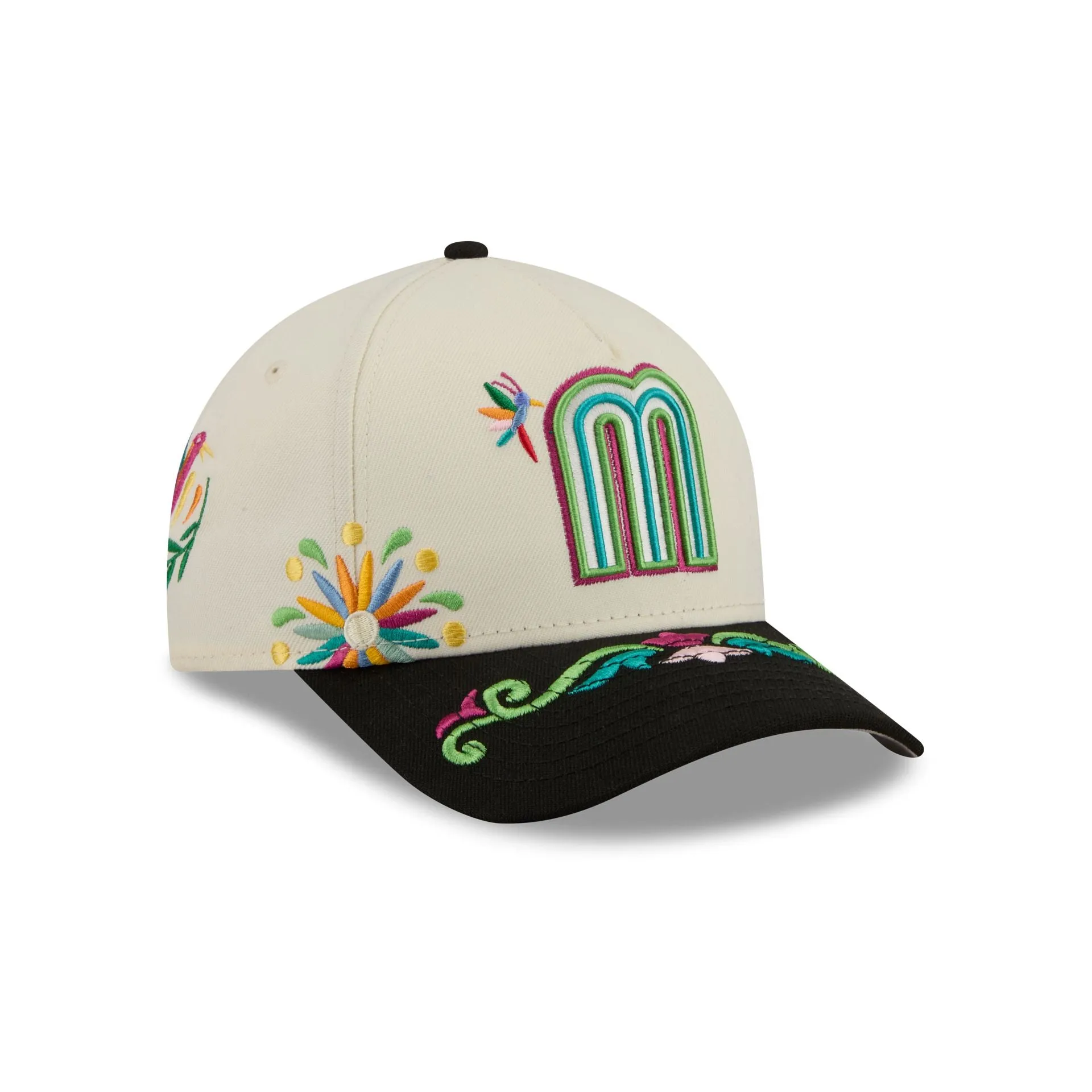 Mexico Latin Embroidery 9FORTY M-Crown A-Frame Snapback Hat sold by New Era product image thumbnail 3